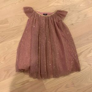 Zuni Flutter Sleeve Blush Dress with gold stars.